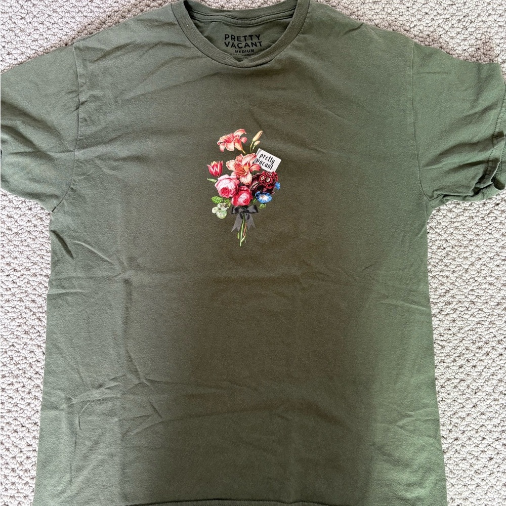 Green Floral Men's Shirt